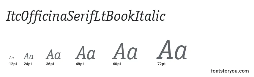 ItcOfficinaSerifLtBookItalic Font Sizes