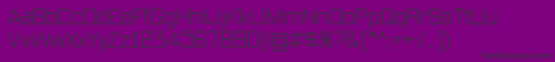 Fonte ModernSquared2 – fontes pretas em um fundo violeta