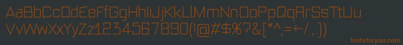 Шрифт ModernSquared2 – коричневые шрифты на чёрном фоне