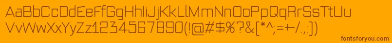 Шрифт ModernSquared2 – коричневые шрифты на оранжевом фоне