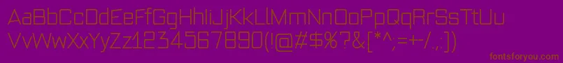Czcionka ModernSquared2 – brązowe czcionki na fioletowym tle