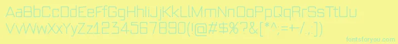 Czcionka ModernSquared2 – zielone czcionki na żółtym tle