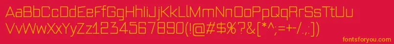 ModernSquared2 Font – Orange Fonts on Red Background