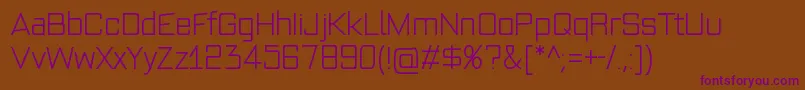 ModernSquared2 Font – Purple Fonts on Brown Background