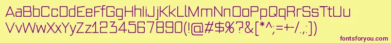 ModernSquared2 Font – Purple Fonts on Yellow Background