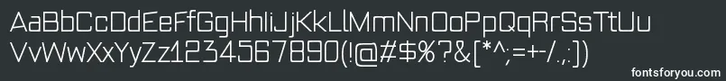 Шрифт ModernSquared2 – белые шрифты на чёрном фоне