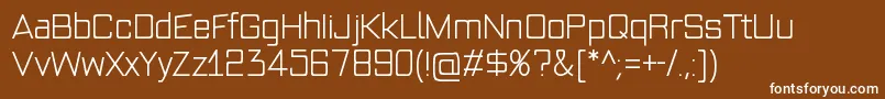 Шрифт ModernSquared2 – белые шрифты на коричневом фоне