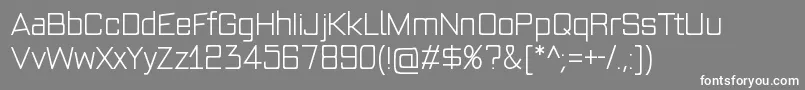 フォントModernSquared2 – 灰色の背景に白い文字