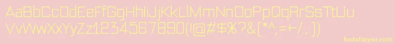 ModernSquared2 Font – Yellow Fonts on Pink Background