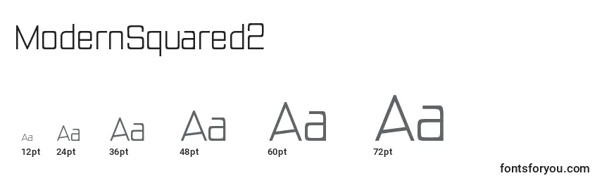 ModernSquared2 Font Sizes