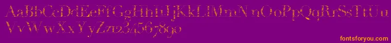 Snake Font – Orange Fonts on Purple Background