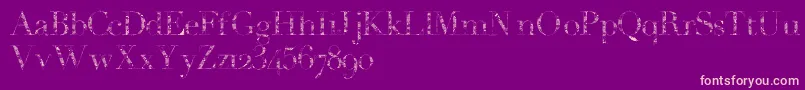 Snake Font – Pink Fonts on Purple Background
