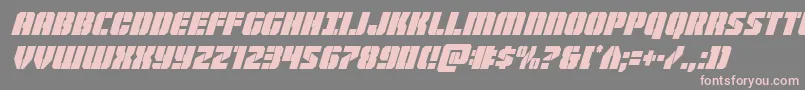 More about Warpthrustercondital Font Warpthrustercondital Font – Pink Fonts on Gray Background