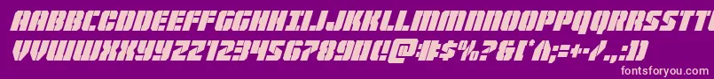 Warpthrustercondital Font – Pink Fonts on Purple Background