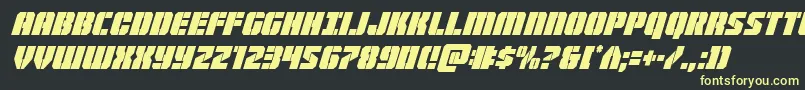 More about Warpthrustercondital Font Warpthrustercondital Font – Yellow Fonts on Black Background