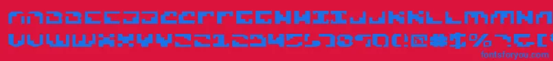 Xenov2e Font – Blue Fonts on Red Background