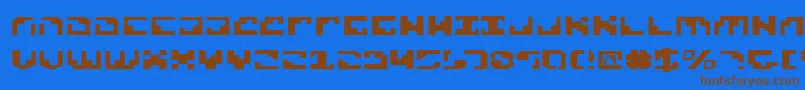 Xenov2e Font – Brown Fonts on Blue Background