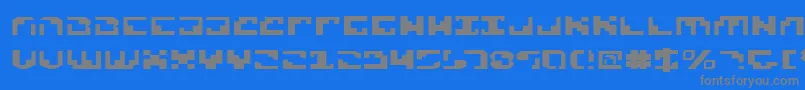 Czcionka Xenov2e – szare czcionki na niebieskim tle