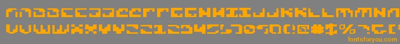 Xenov2e Font – Orange Fonts on Gray Background