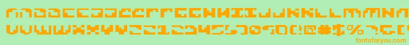 Xenov2e Font – Orange Fonts on Green Background