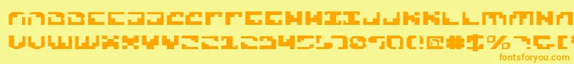 Xenov2e Font – Orange Fonts on Yellow Background