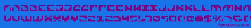 Xenov2e Font – Purple Fonts on Blue Background