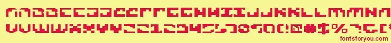 Xenov2e Font – Red Fonts on Yellow Background