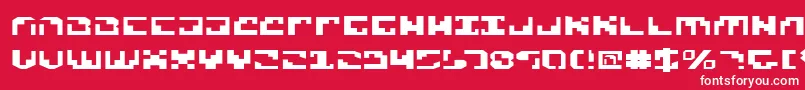 Xenov2e Font – White Fonts on Red Background