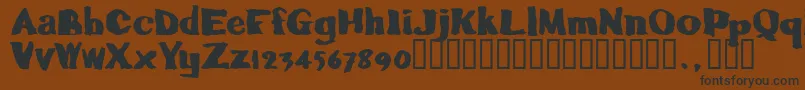 Caljoetrial Font – Black Fonts on Brown Background