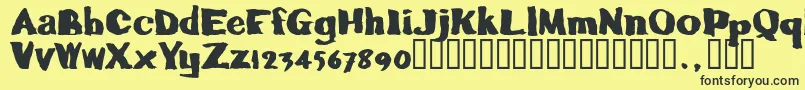 Caljoetrial Font – Black Fonts on Yellow Background