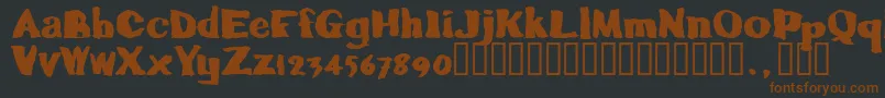 Caljoetrial Font – Brown Fonts on Black Background