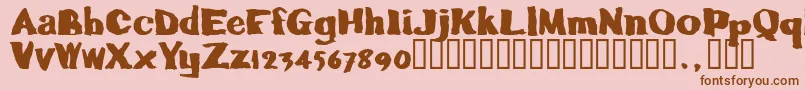 Caljoetrial Font – Brown Fonts on Pink Background