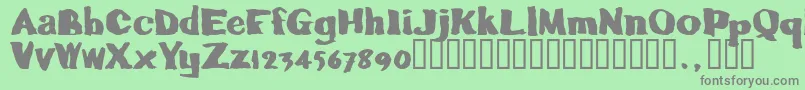 Caljoetrial Font – Gray Fonts on Green Background