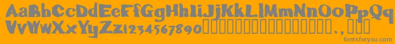 Caljoetrial Font – Gray Fonts on Orange Background