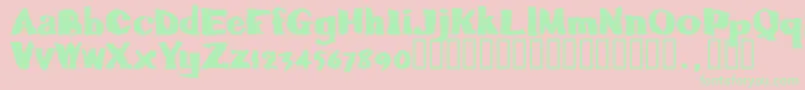 Caljoetrial Font – Green Fonts on Pink Background