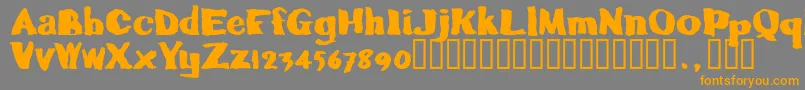 Caljoetrial Font – Orange Fonts on Gray Background