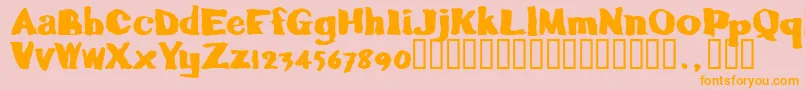 Caljoetrial Font – Orange Fonts on Pink Background