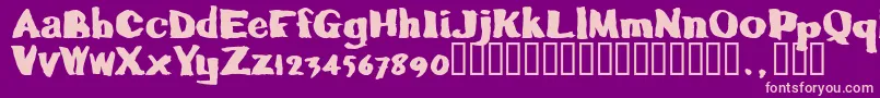 Caljoetrial Font – Pink Fonts on Purple Background