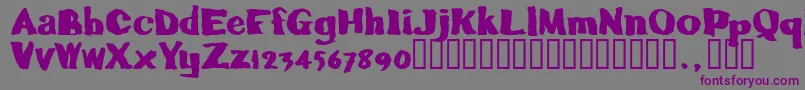 Caljoetrial Font – Purple Fonts on Gray Background