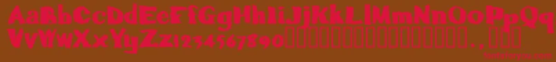 Caljoetrial Font – Red Fonts on Brown Background