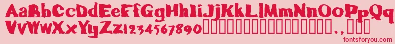 Caljoetrial Font – Red Fonts on Pink Background