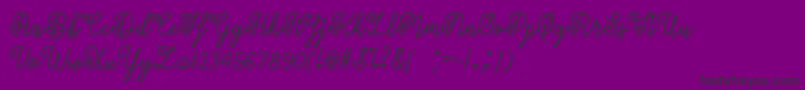 LoversInFebruaryOtf-Schriftart – Schwarze Schriften auf violettem Hintergrund