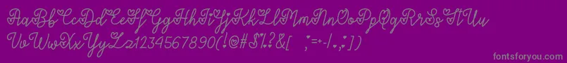 LoversInFebruaryOtf Font – Gray Fonts on Purple Background