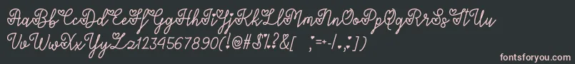 LoversInFebruaryOtf Font – Pink Fonts on Black Background