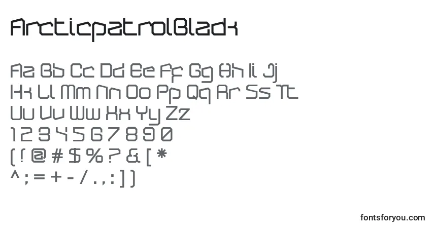 ArcticpatrolBlack Font – alphabet, numbers, special characters