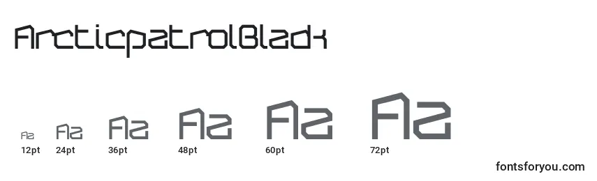 ArcticpatrolBlack Font Sizes