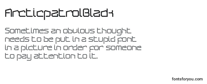 Review of the ArcticpatrolBlack Font