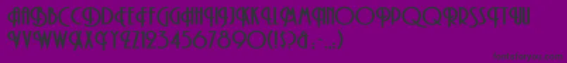 CurviBold-fontti – mustat fontit violetilla taustalla