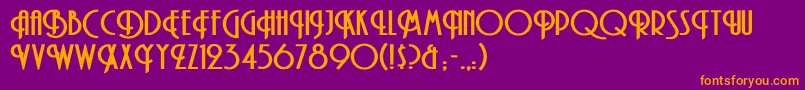 CurviBold Font – Orange Fonts on Purple Background