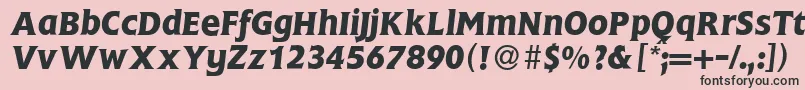 FlemingBolditalic Font – Black Fonts on Pink Background